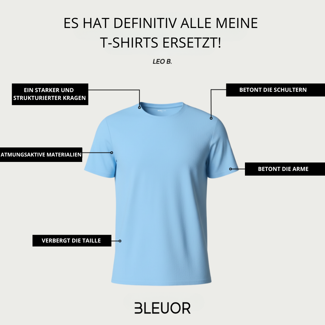 T-SHIRT IDEALNY FIT TORINO – JASNY NIEBIESKI