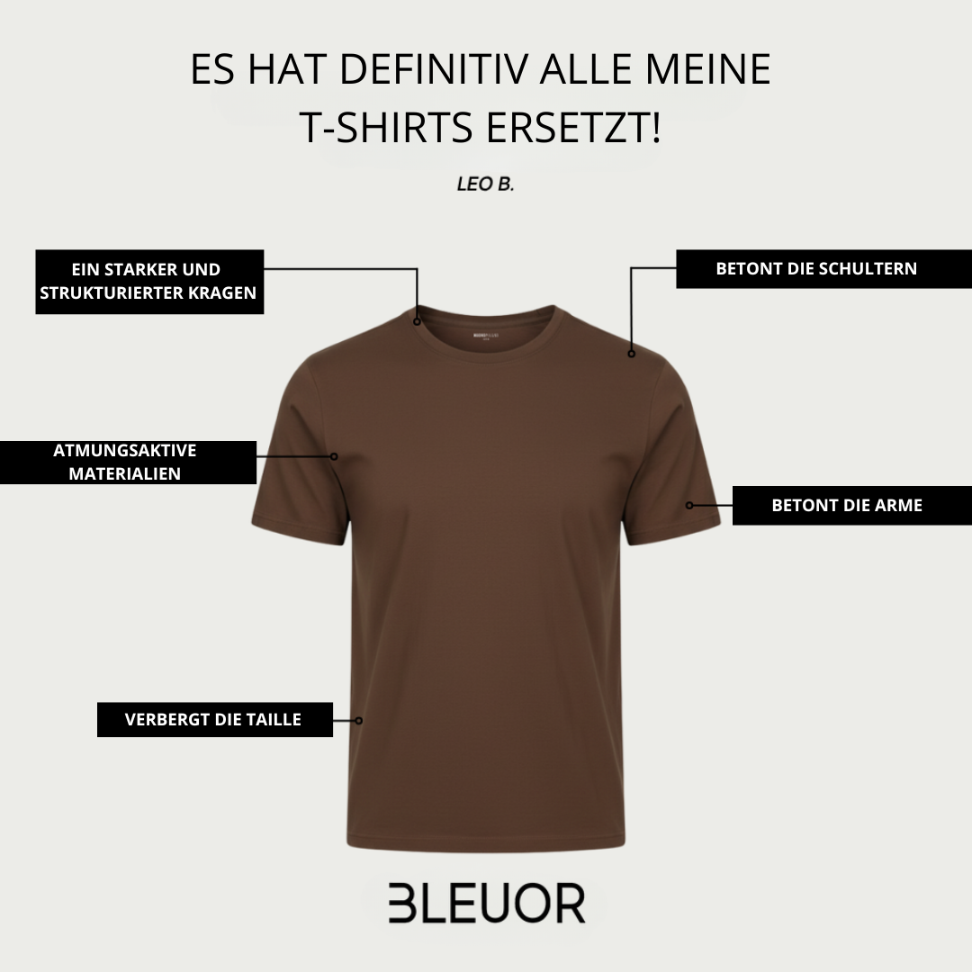 T-SHIRT IDEALNY FIT TORINO – BRĄZOWY