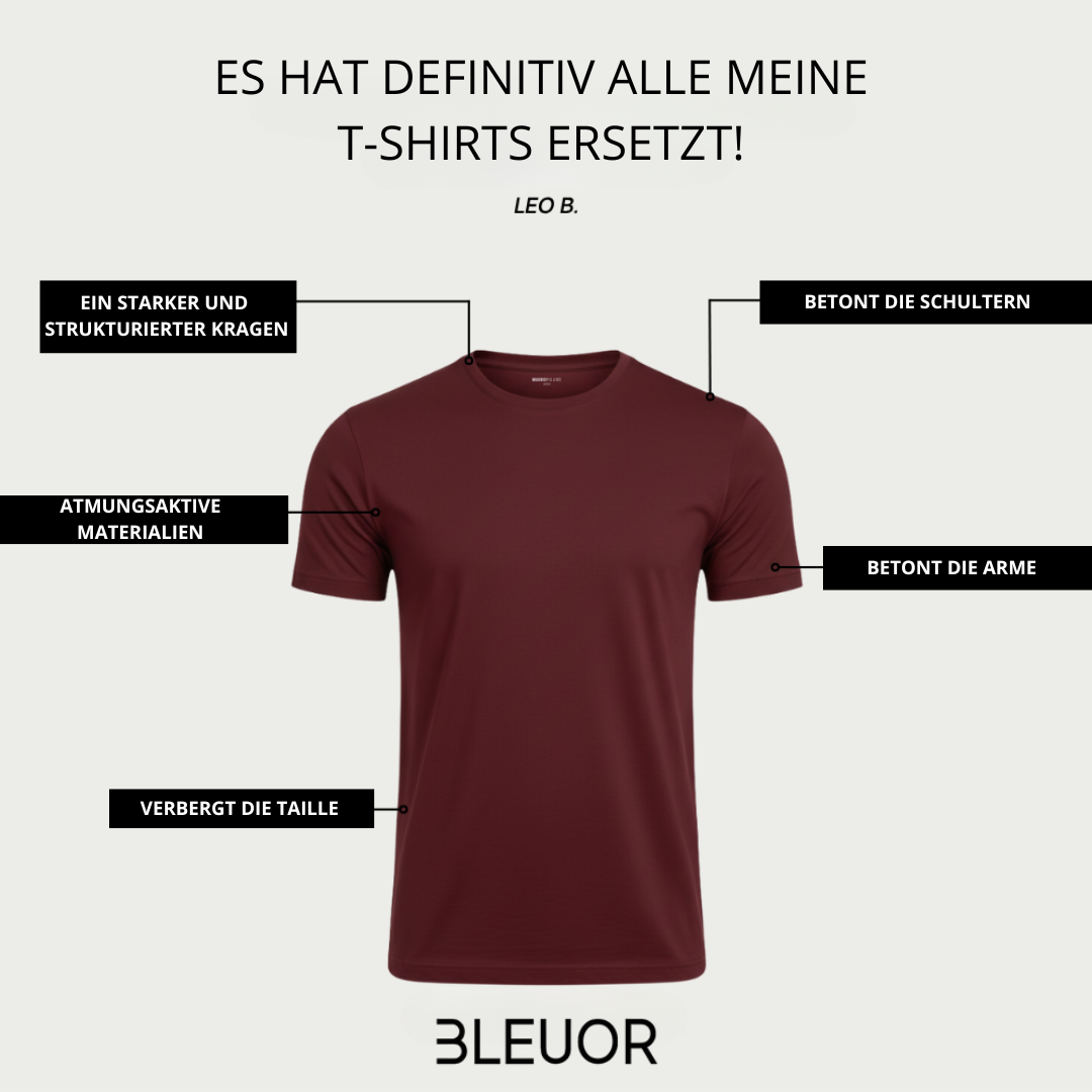 T-SHIRT IDEALNY KRÓJ TORINO – BURGUND