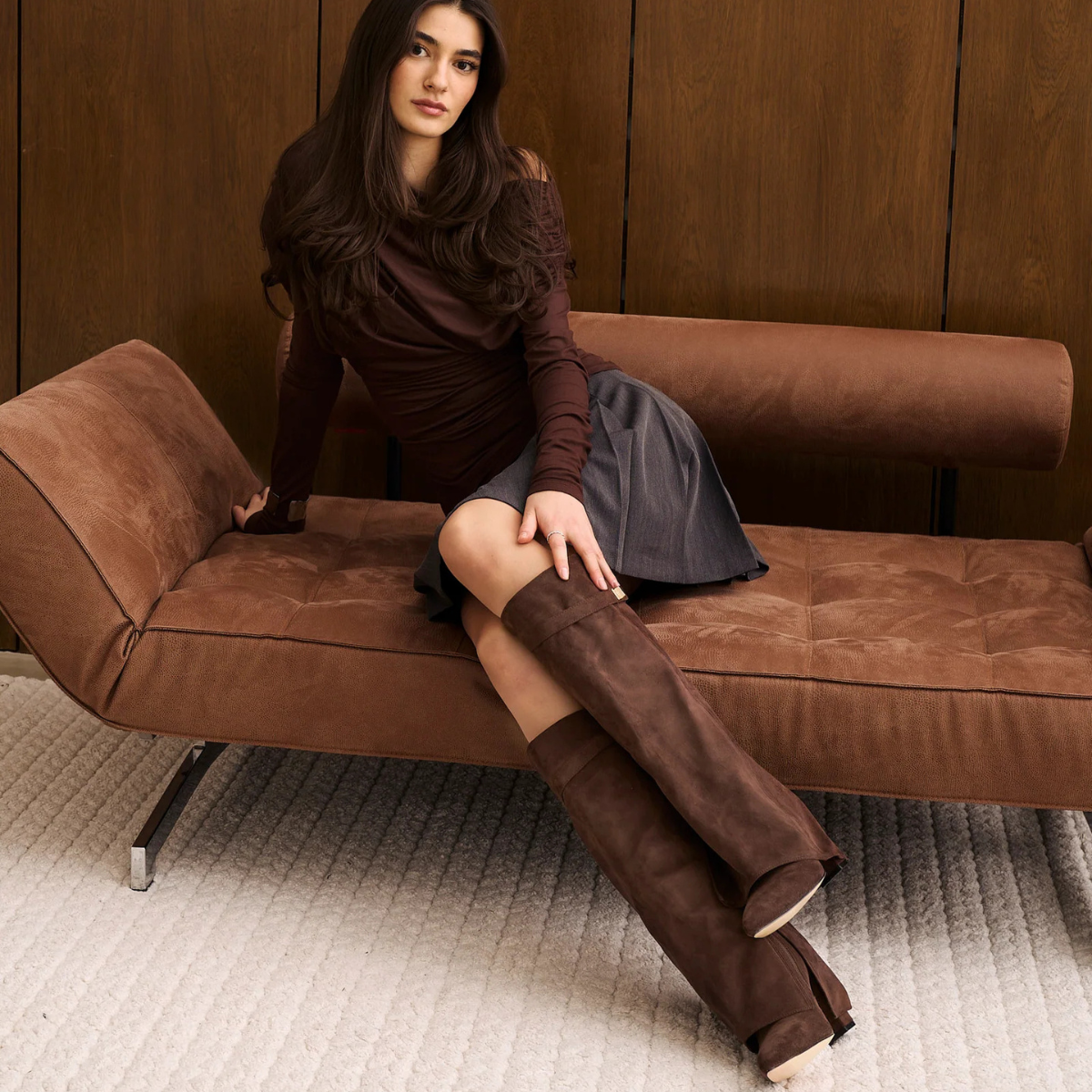 HOHE WILDLEDERSTIEFEL MODENA - BRAUN