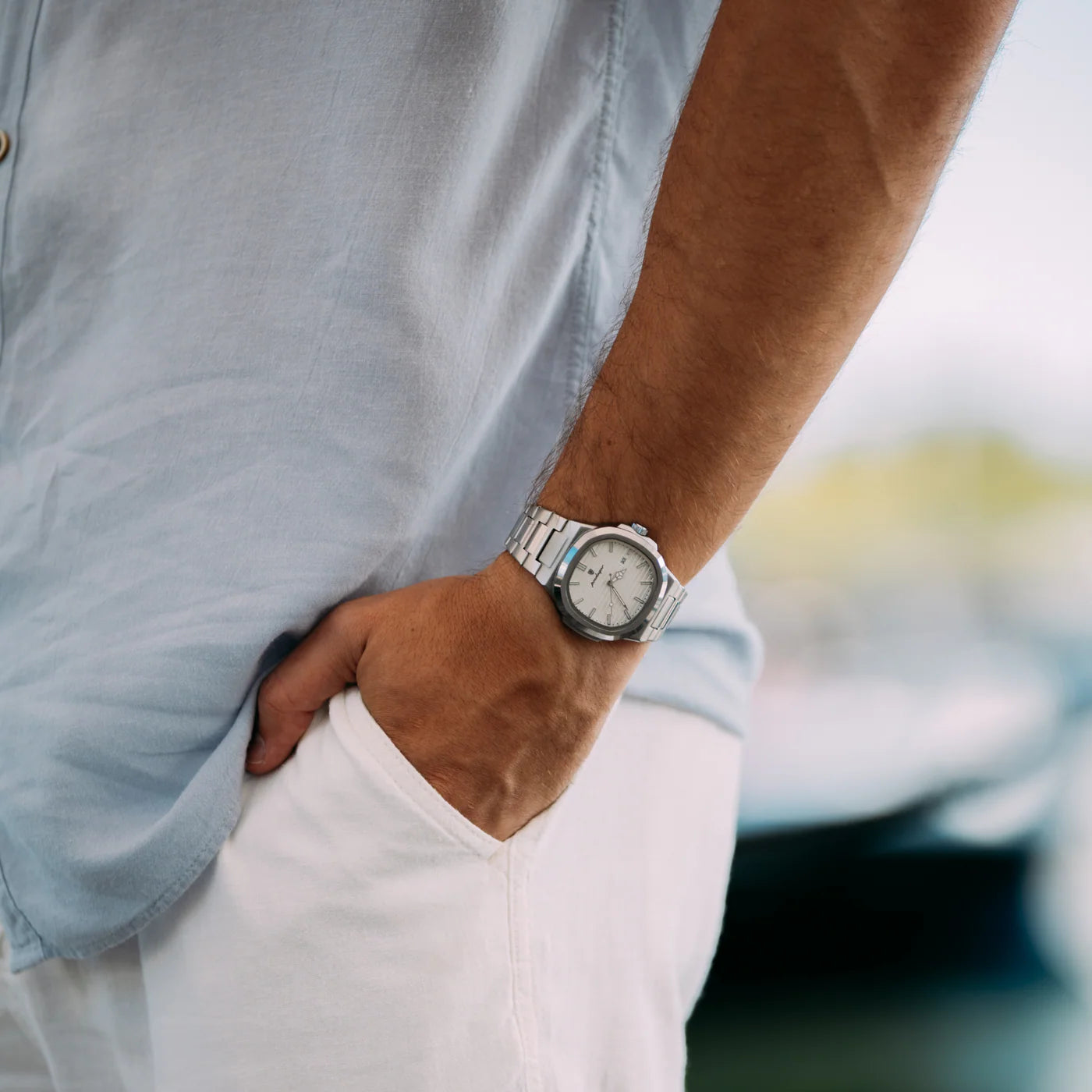 KING PARMA 41 MM – SILBER / EIS