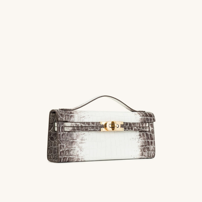 TOP-HANDLE-TASCHE TARANTO – WEISS CROCO