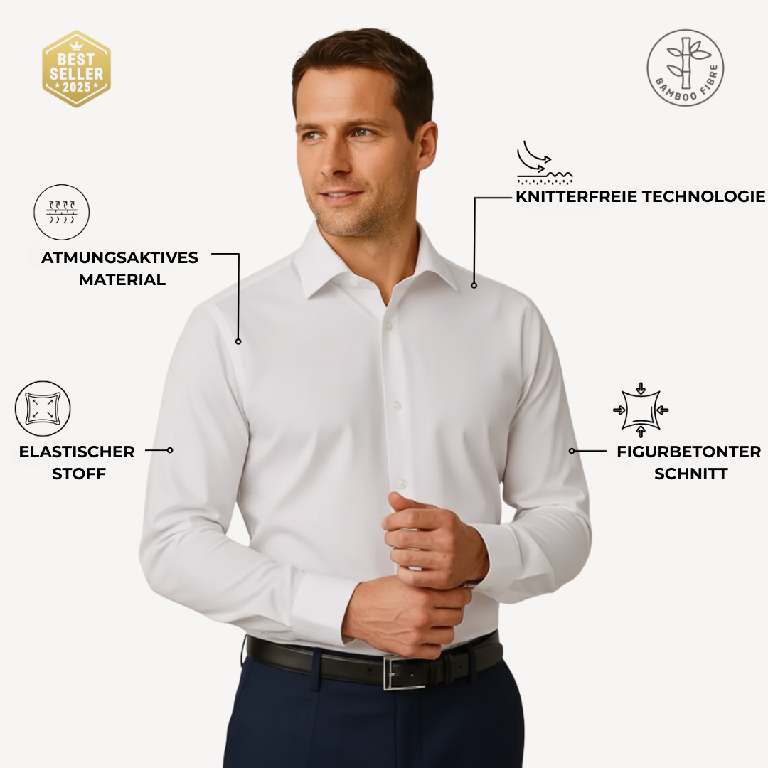 BÜGELFREIES SLIM FIT HEMD FIRENZE – WEISS