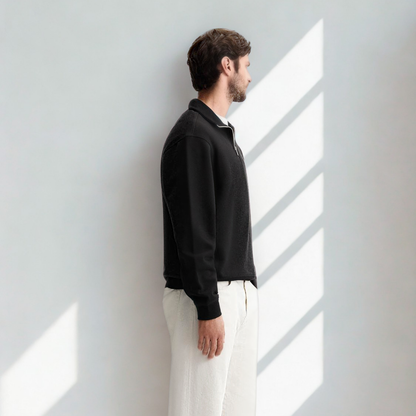 QUARTER ZIP PALERMO – SCHWARZ
