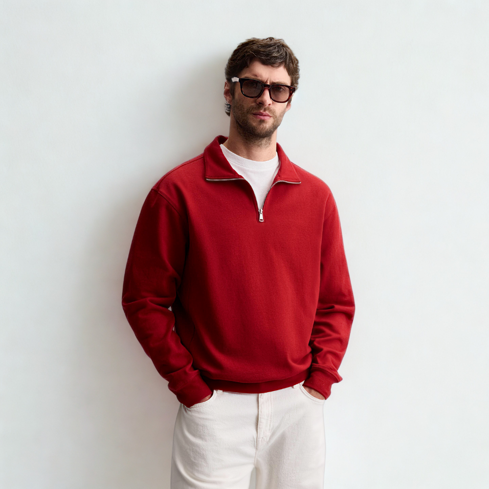 QUARTER ZIP PALERMO – ROT
