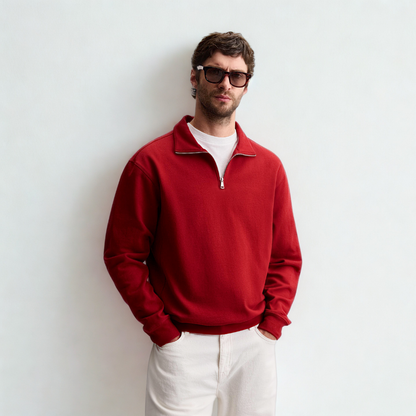 QUARTER ZIP PALERMO – ROT