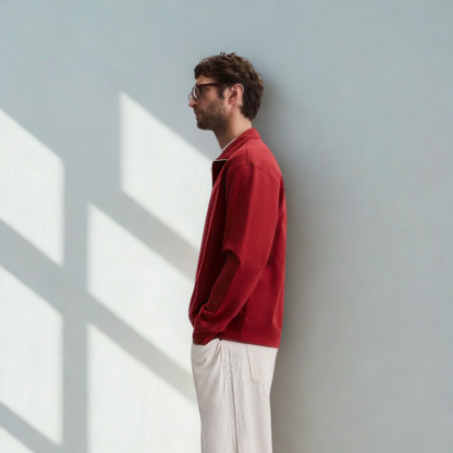 QUARTER ZIP PALERMO – ROT