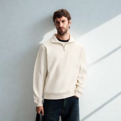 QUARTER ZIP PALERMO – WEISS