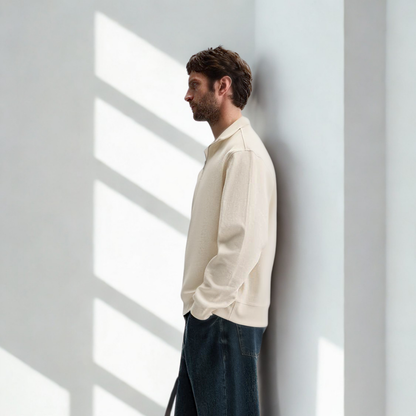 QUARTER ZIP PALERMO – WEISS