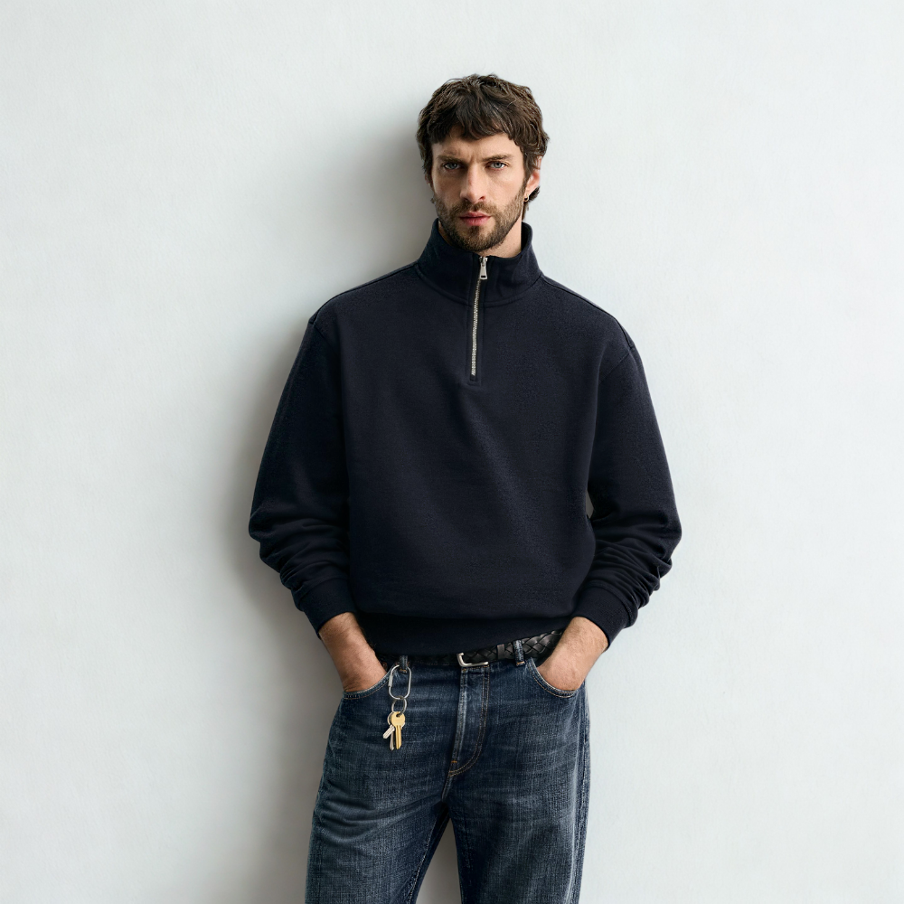 QUARTER ZIP PALERMO – MARINEBLAU