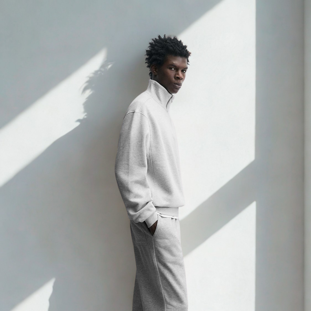 QUARTER ZIP PULLOVER PALERMO – GRAU