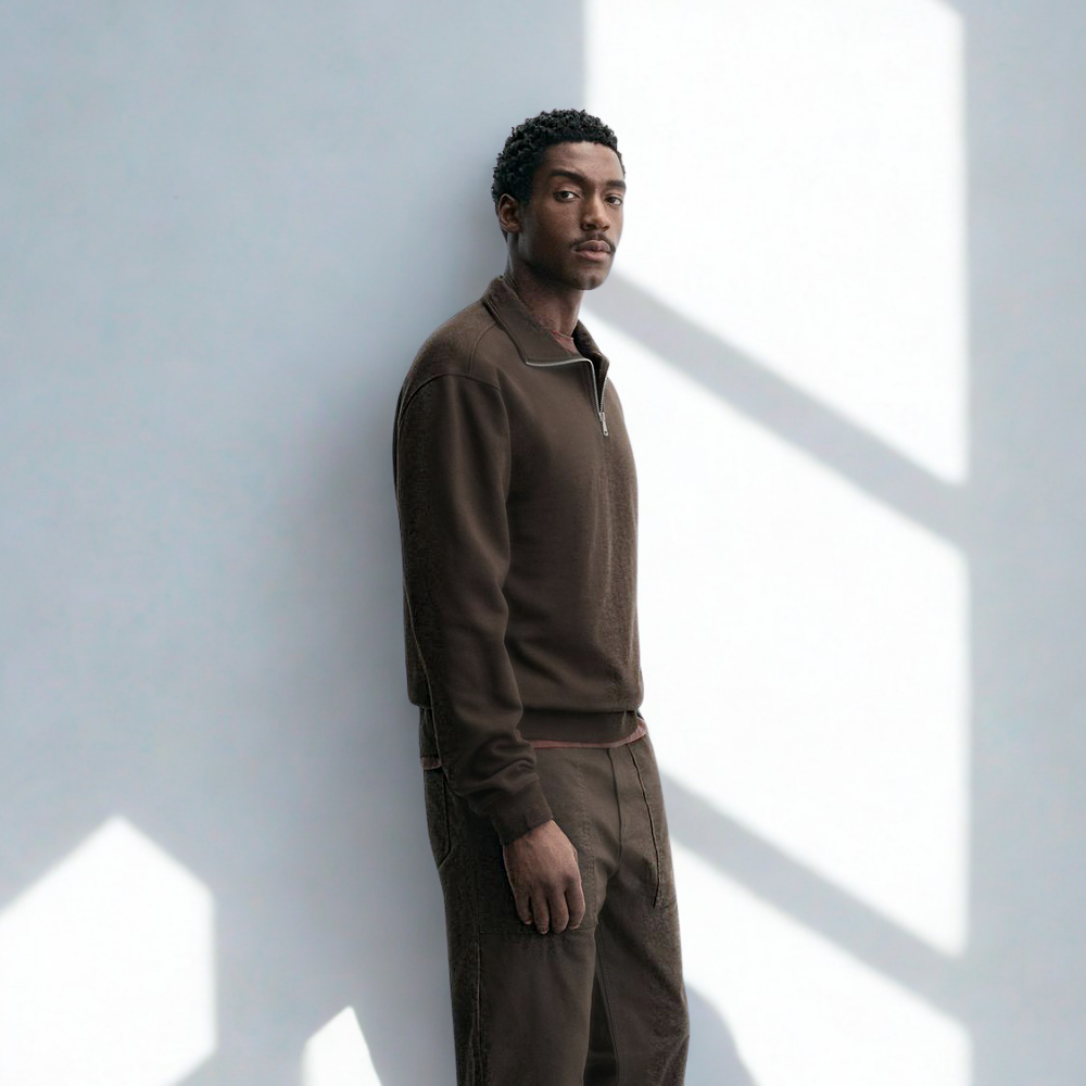 QUARTER ZIP PALERMO – BRAUN