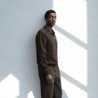 QUARTER ZIP PALERMO – BRAUN