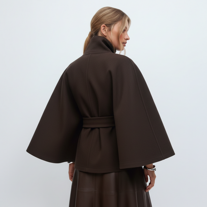 GÜRTEL CAPE COAT MESSINA – BRAUN
