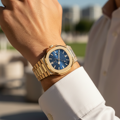 KING PARMA 41 MM – GOLD & OZEANBLAU / LIMITIERTE AUFLAGE