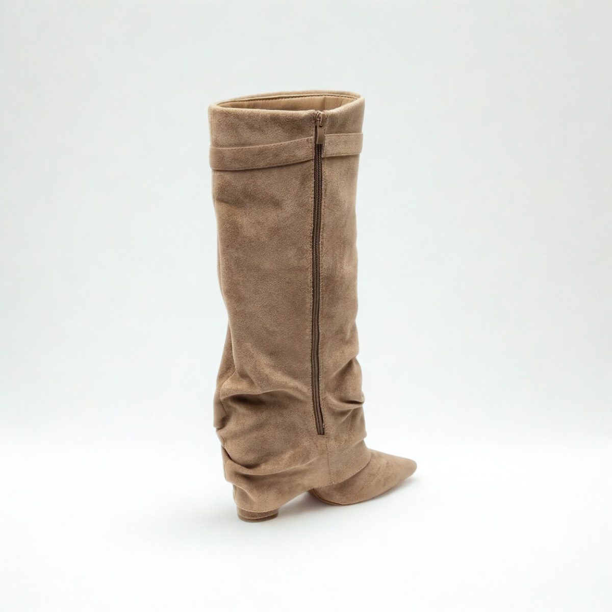 LOCKER FALLENDE WILDLEDERSTIEFEL MODENA - BEIGE
