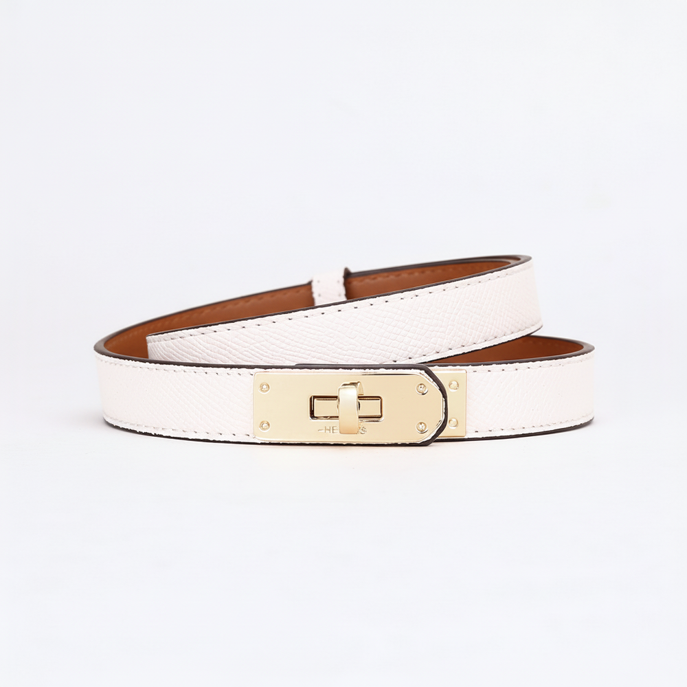 VERSTELLBARER GÜRTEL FLORENZ – WEISS-GOLD