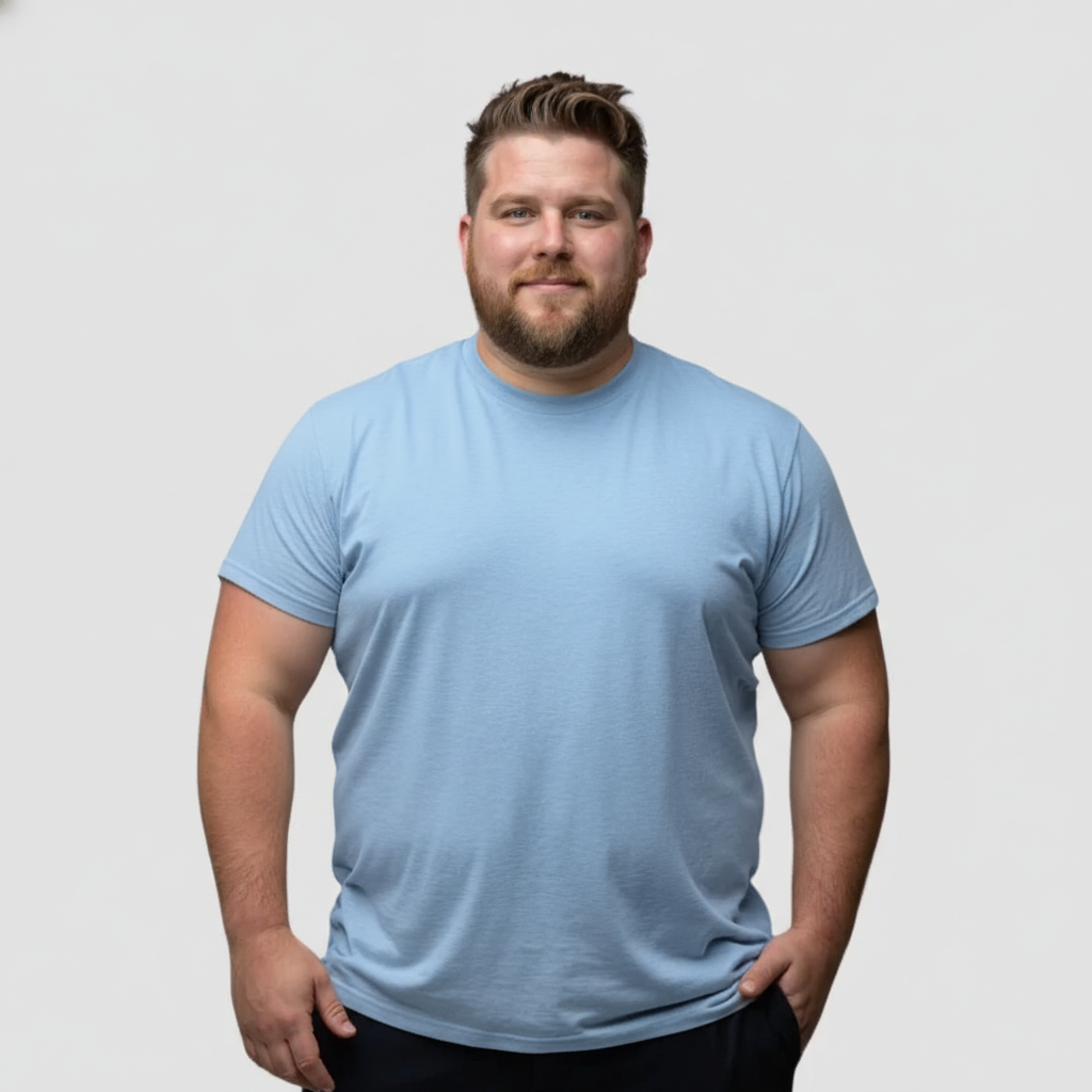 T-SHIRT PERFECT FIT TORINO – HELLBLAU