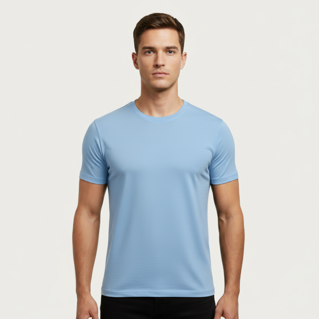 T-SHIRT PERFECT FIT TORINO – HELLBLAU