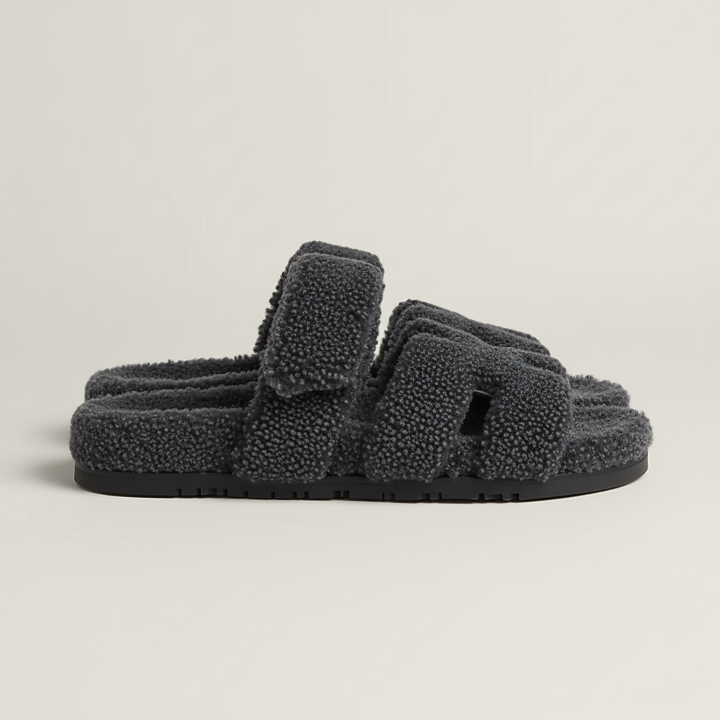 Sandalen Roma – Graues Fell / Winter Edition